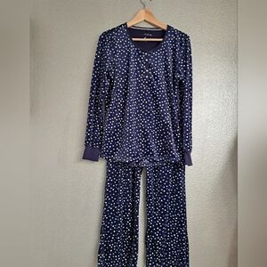 Nautica Women's 2 Piece Polka Dot Sleepwear   Size M